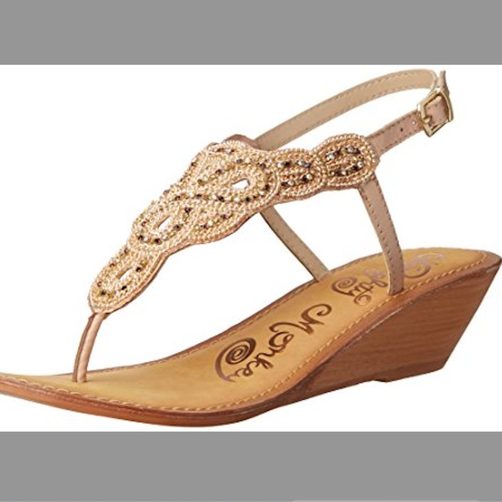 Naughty Monkey "Sweet Treat" beaded sandals, never worn - Size 8